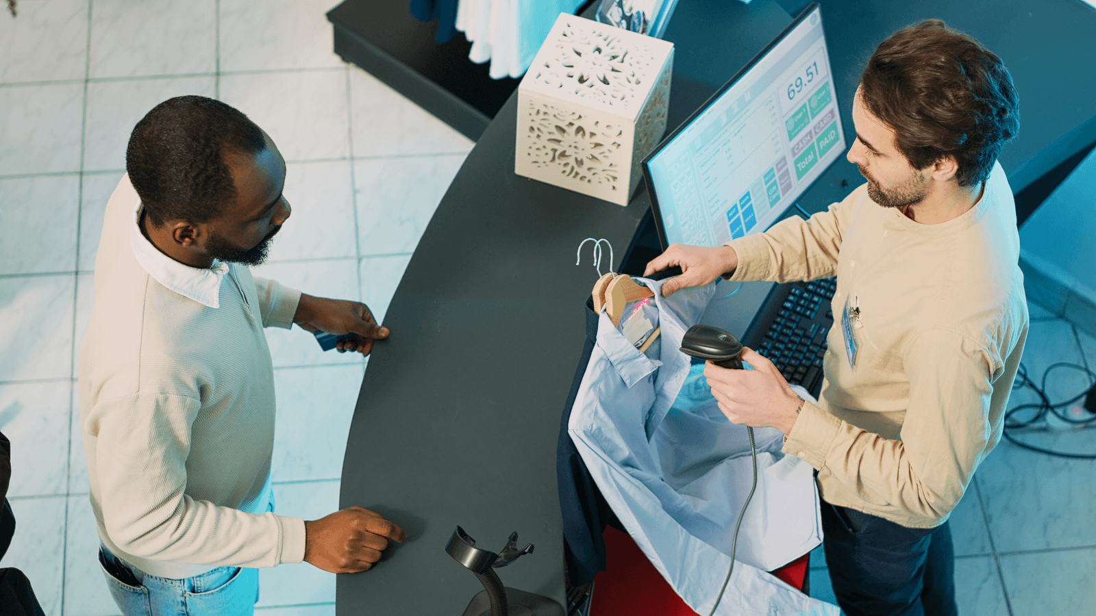 Retail checkout scene